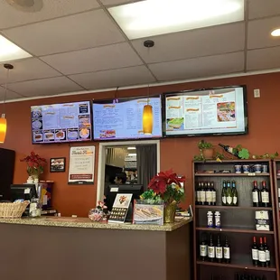 Front desk and menu