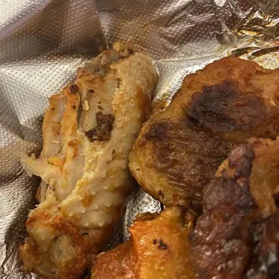 Wing that has been chewed on