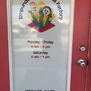 a sign on a door