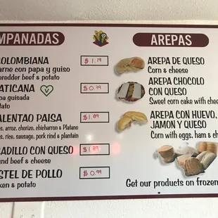 a menu