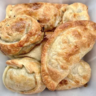 Argentinian Empanadas. Beef, Chicken, Spinach and Ham &amp; Cheese @ Empanada's Factory Latin Fusion.