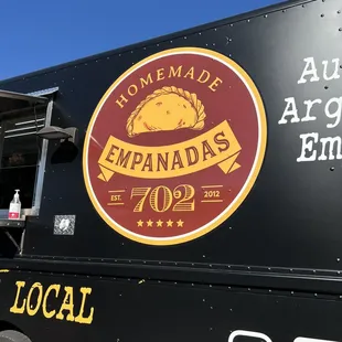 a food truck parked in a parking lot