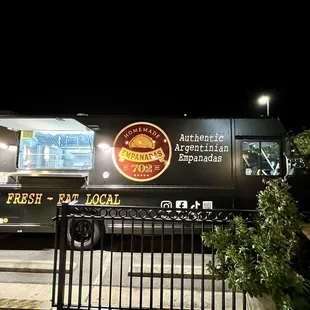 a food truck parked in a parking lot