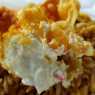 Inside the tasty crab Rangoon.