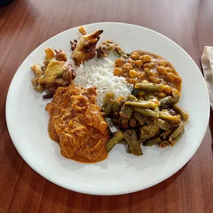 a plate of food on a table