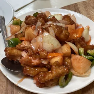 Sweet and Sour Rock Cod Fish Filet