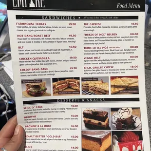 sushi and sashimi, menu