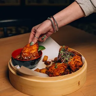 chicken wings and fried chicken