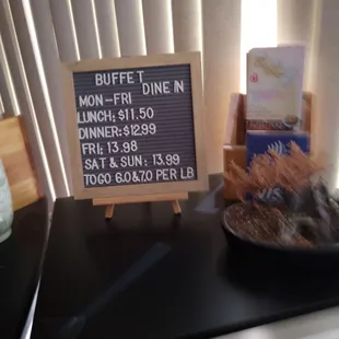Buffet pricing