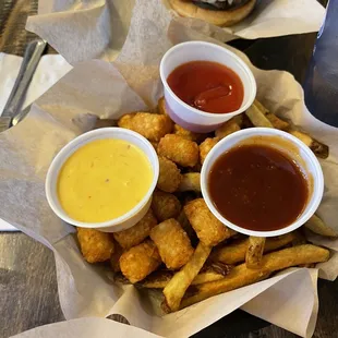 Half fries half tots