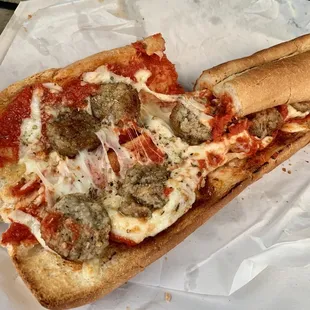 Meatball sub. Whole.