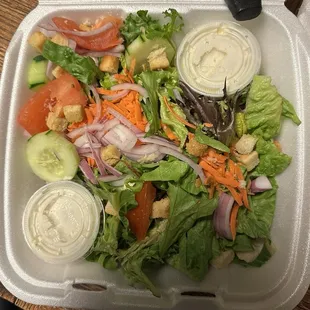 It&apos;s supposed to be a Greek salad. Where are the olives and the feta cheese?