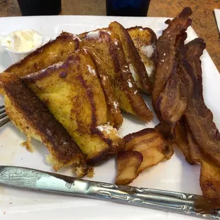 French toast with bacon