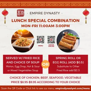 Empire Dynasty 29505 W 9 Mile Rd, Farmington Hills, MI 48336 Call us at 248-888-6866