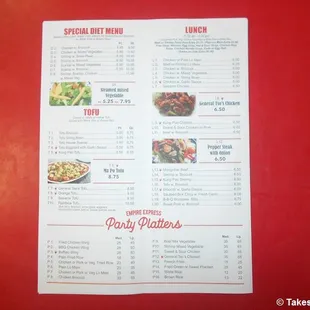 Empire Express (Park Slope, Brooklyn, NY). Menu page.  Dr. Takeshi Yamada and Seara (Coney Island sea rabbit)