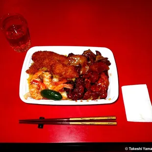 Empire Express (Park Slope, Brooklyn, NY). All Day Special Combo Meal.  Dr. Takeshi Yamada and Seara (Coney Island sea rabbit)