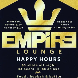 Empire happy hour