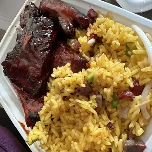 Spare ribs (with bones) w/pork fried rice