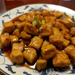 General Tao's Tofu very good, kind of on the mild side.