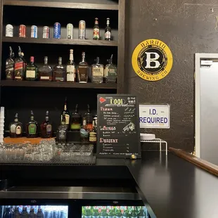 Behind the bar