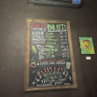 Menu board