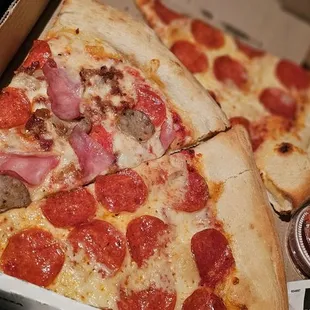 pepperoni and sausage pizza