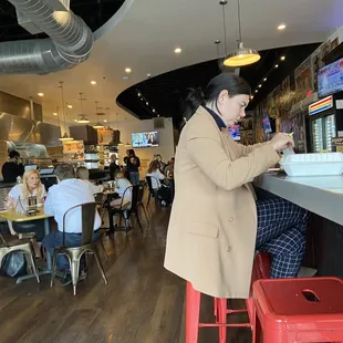 I thought it was weird that this place was a sit down with waitstaff instead of just a pizza joint.