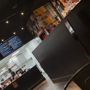 a view of the counter area