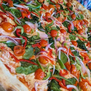 RBG pizza with vegan cheese