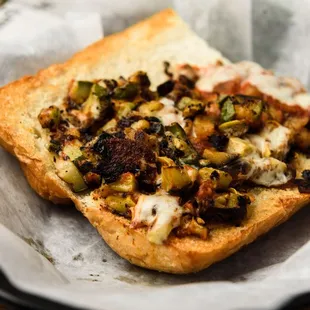 Wetlands Preser-Veggie: Sautéed Eggplant, Zucchini and Squash with your choice of cheese, with or without Marinara