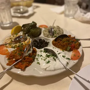 a plate of food on a table