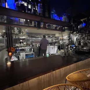 the kitchen of a restaurant
