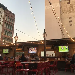 Awesome outdoor rooftop bar.