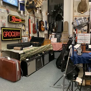 A booth of musical things