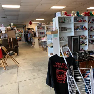 Looking down part of an aisle