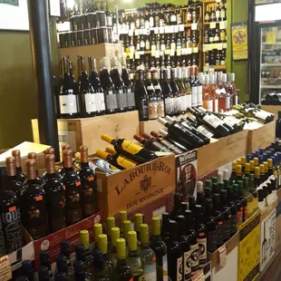 Some of the wine collection.