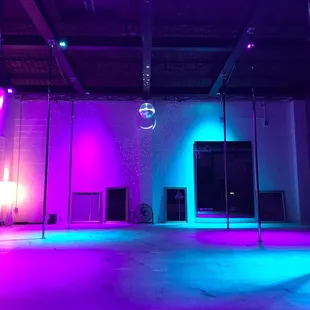 New studio--so much more space and more poles, etc.!