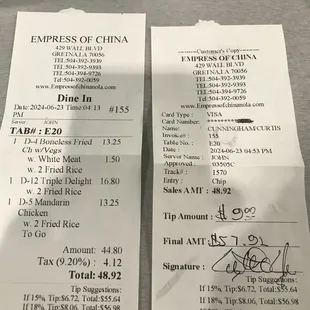 Our receipt.  Yes we were there.