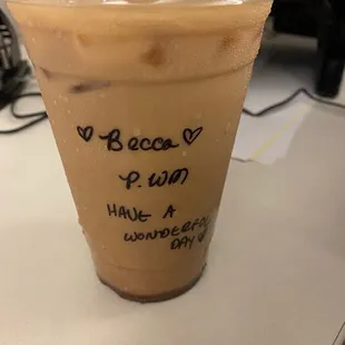 a cup of iced coffee