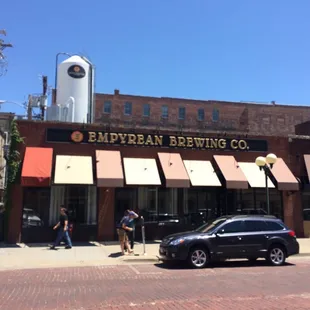 the entrance to empyrean brewing