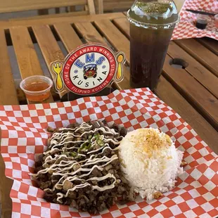 Pork sisig, sago gulaman, seasoned vinegar