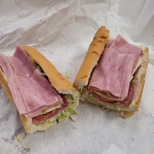 Italian sub at lunch