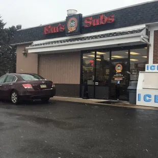 a car parked outside