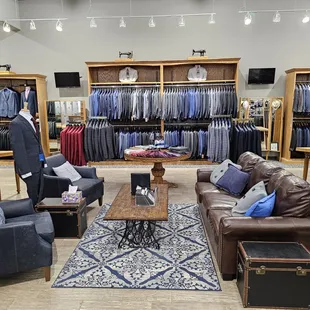 Men's suit department