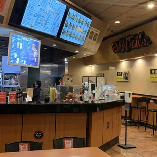 a view of the counter area