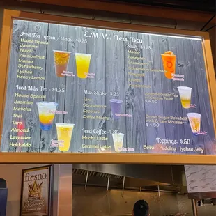 Boba menu