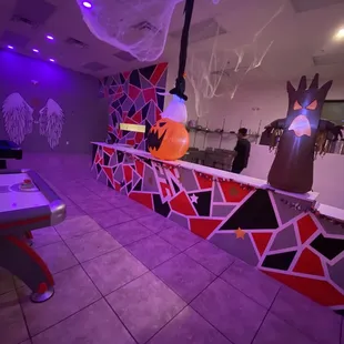 a halloween themed room