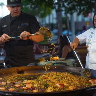 paella, food
