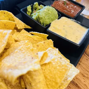 Chip and dip trio