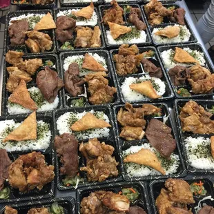 Office Catering some Garlic Chicken Bento&apos;s